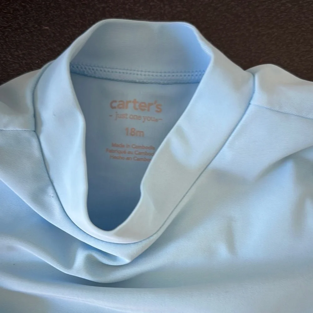 Carter's Blue Rashguard Swim Top with Sun Protection - Picture 2 of 2